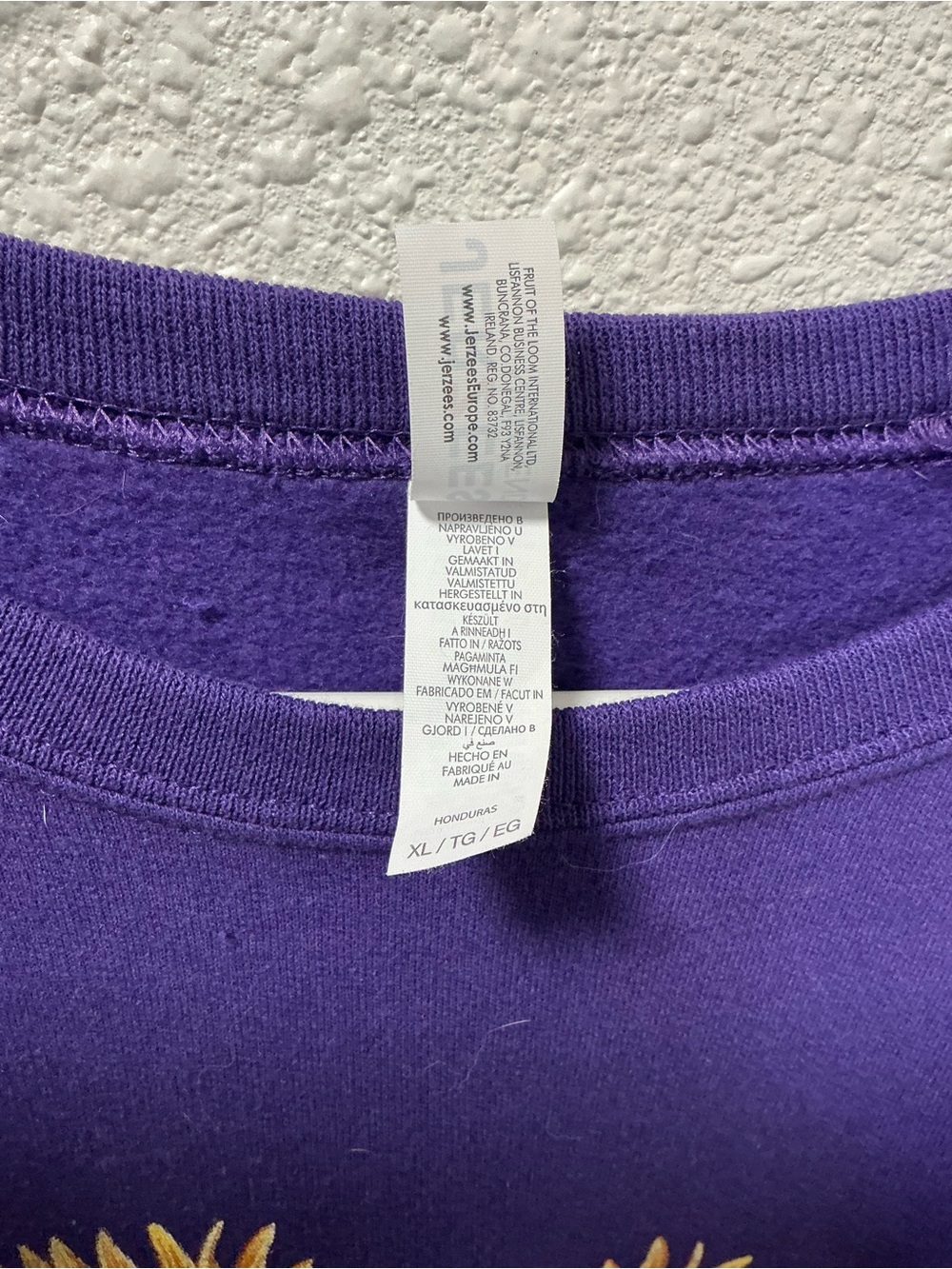Vintage Jerzees Purple Sweatshirt with Sunflower & Cat Graphic Size XL Grandma - Picture 3 of 4